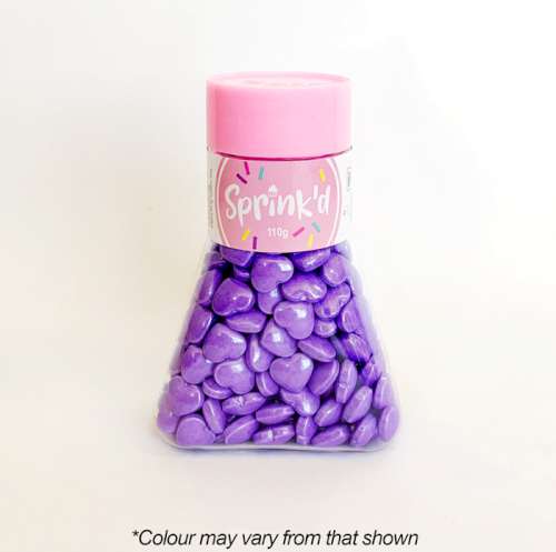 Sprink'd Sprinkles - Hearts Purple - Click Image to Close